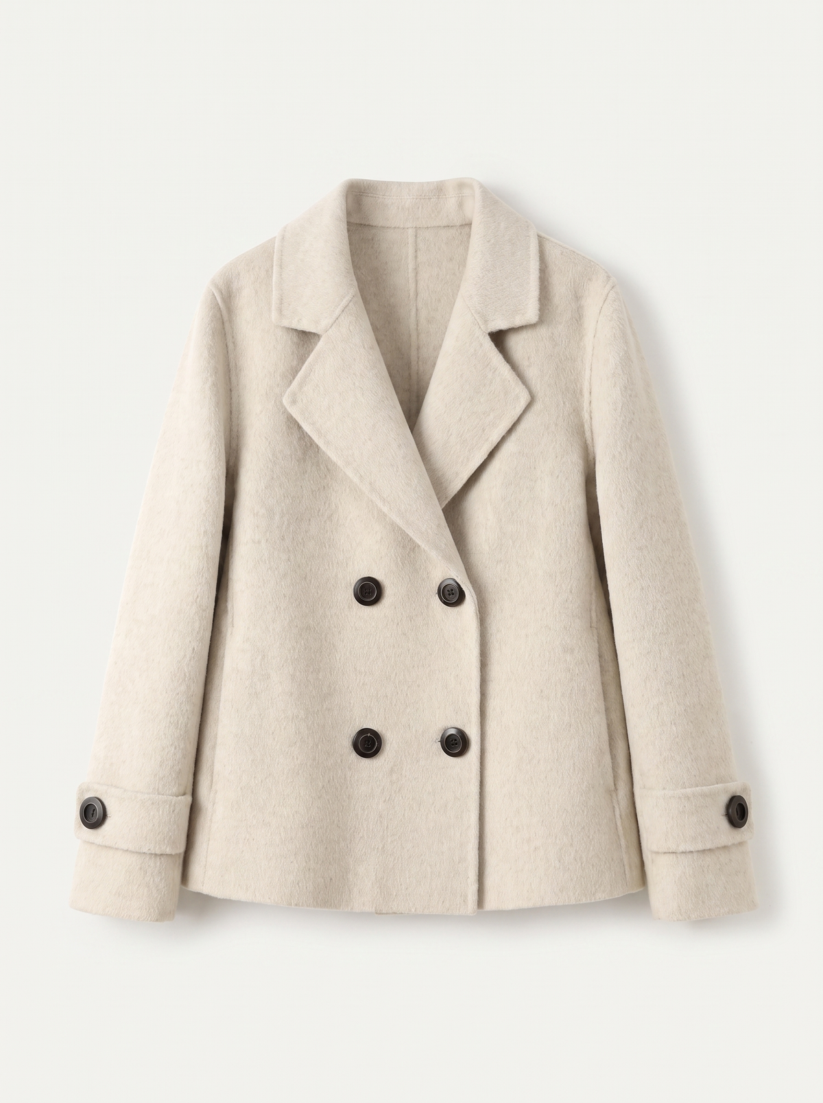 Damen Kurzmantel mit Revers und Knöpfen-Coats for women-Alpenkind