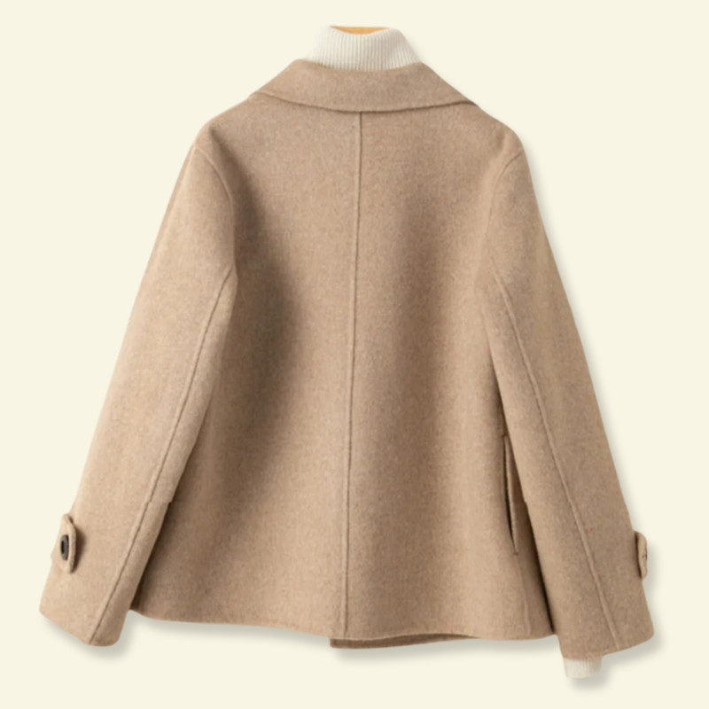Damen Kurzmantel mit Revers und Knöpfen-Coats for women-Alpenkind