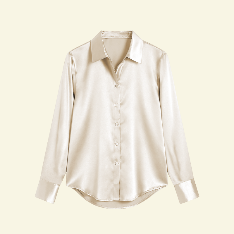 Damen Langarmbluse mit Kragen und Knopfleiste sowie Rückenpasse-Shirts for women-Alpenkind