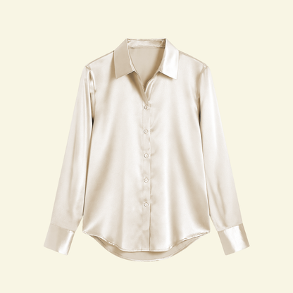Damen Langarmbluse mit Kragen und Knopfleiste sowie Rückenpasse-Shirts for women-Alpenkind