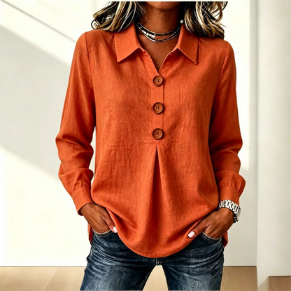Damen-Langarmhemd mit Knopfleiste-Shirts for women-Alpenkind