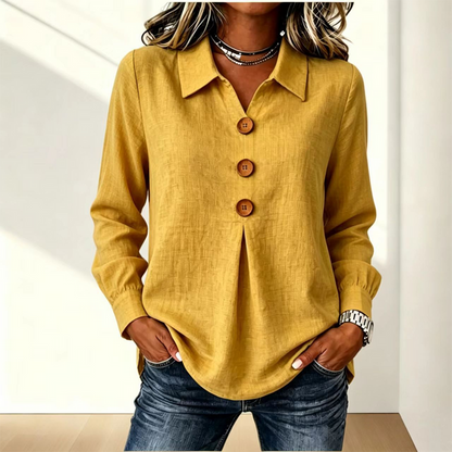 Damen-Langarmhemd mit Knopfleiste-Shirts for women-Alpenkind