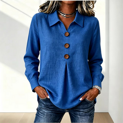 Damen-Langarmhemd mit Knopfleiste-Shirts for women-Alpenkind