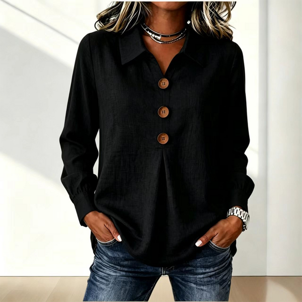 Damen-Langarmhemd mit Knopfleiste-Shirts for women-Alpenkind