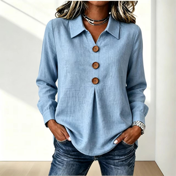 Damen-Langarmhemd mit Knopfleiste-Shirts for women-Alpenkind