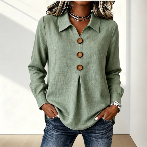 Damen-Langarmhemd mit Knopfleiste-Shirts for women-Alpenkind
