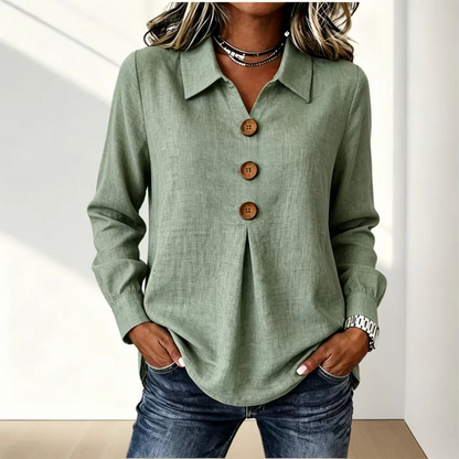 Damen-Langarmhemd mit Knopfleiste-Shirts for women-Alpenkind