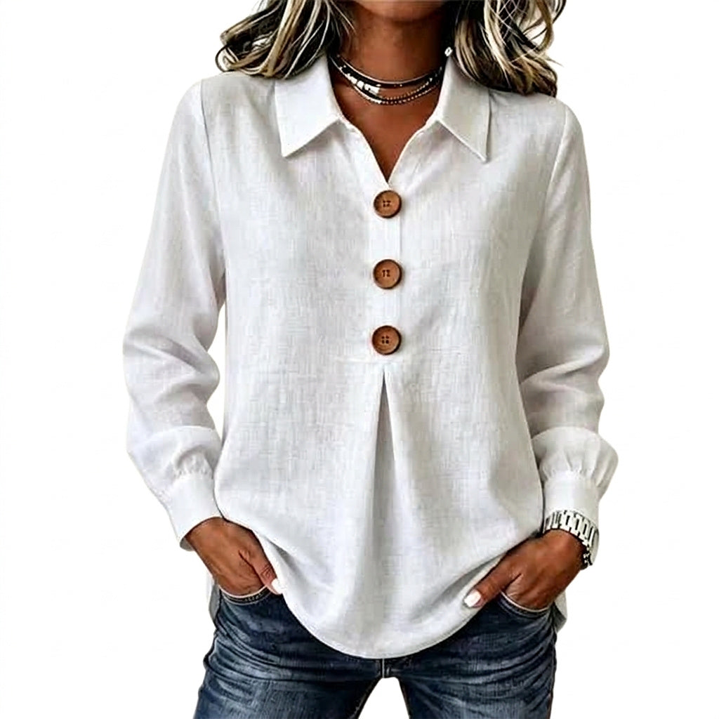 Damen-Langarmhemd mit Knopfleiste-Shirts for women-Alpenkind