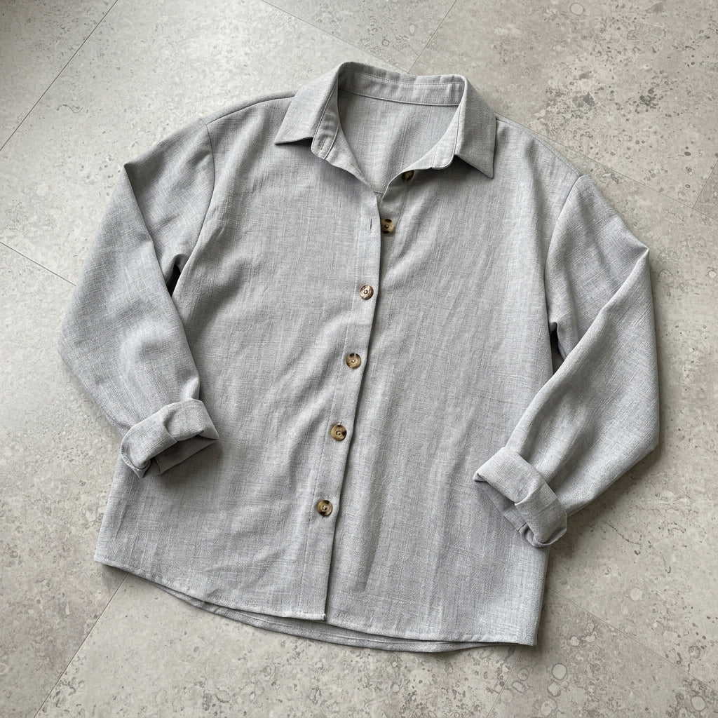 Damen Langarmhemd mit spitzem Kragen-Blouse for women-Alpenkind
