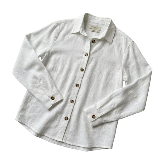 Damen Langarmhemd mit spitzem Kragen-Blouse for women-Alpenkind