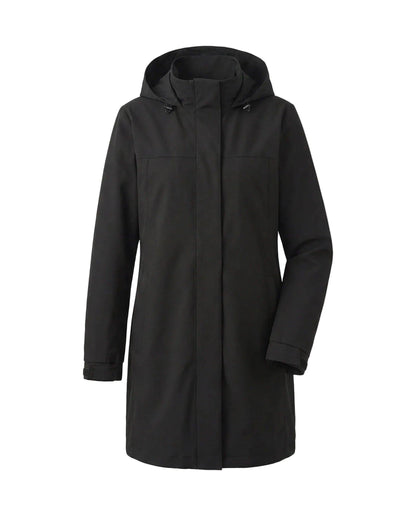 Damen Langer Mantel mit Kapuze und Verdecktem Frontverschluss-Women Coats-Alpenkind