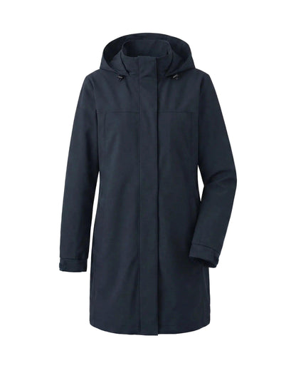 Damen Langer Mantel mit Kapuze und Verdecktem Frontverschluss-Women Coats-Alpenkind
