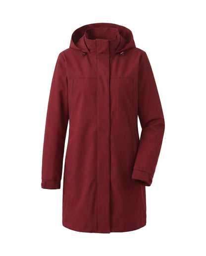 Damen Langer Mantel mit Kapuze und Verdecktem Frontverschluss-Women Coats-Alpenkind