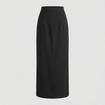Damen langer Rock mit hohem Bund und gerader Silhouette-Skirt for women-Alpenkind