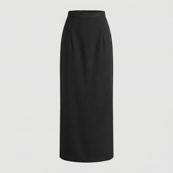 Damen langer Rock mit hohem Bund und gerader Silhouette-Skirt for women-Alpenkind
