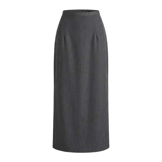 Damen langer Rock mit hohem Bund und gerader Silhouette-Skirt for women-Alpenkind