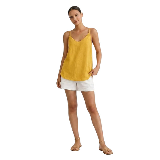 Damen Leinen-Top mit V-Ausschnitt-Tops for women-Alpenkind
