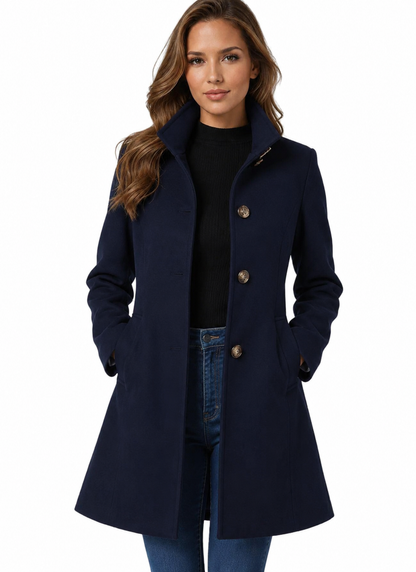 Damen Mantel in mittlerer Länge mit Knopfleiste-Women Outerwear-Alpenkind