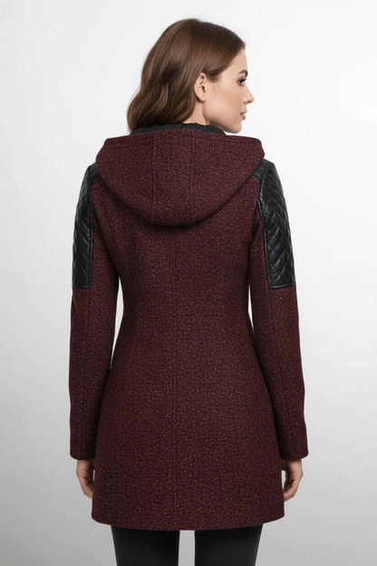 Damen Mantel mit Raffiniertem Struktur-Design & Asymmetrischem Reißverschluss-Women Outerwear-Alpenkind