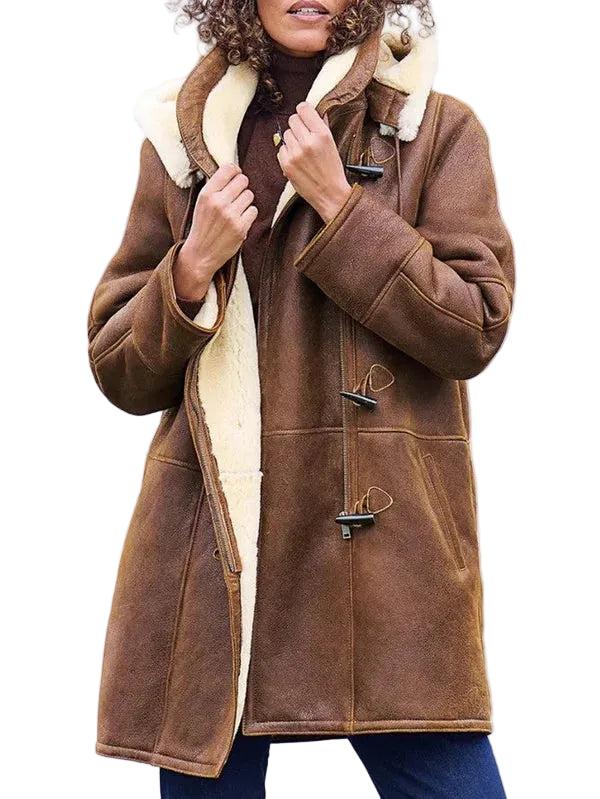 Damen Mantel mit Knebelverschluss und Innenfutter-Women Coats-Alpenkind