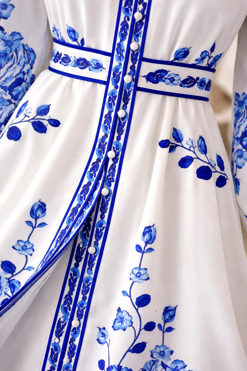 Damen-Maxi-Hemdkleid mit Blumenmuster-Maxi Dress-Alpenkind