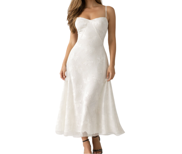 Damen Maxikleid mit Herz-Ausschnitt und Trägern-Maxi Dress-Alpenkind