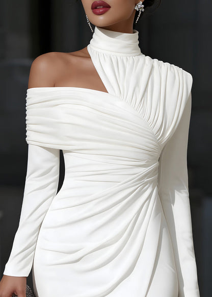 Damen-Midikleid mit einem Ärmel und langen Ärmeln-Midi Dress-Alpenkind