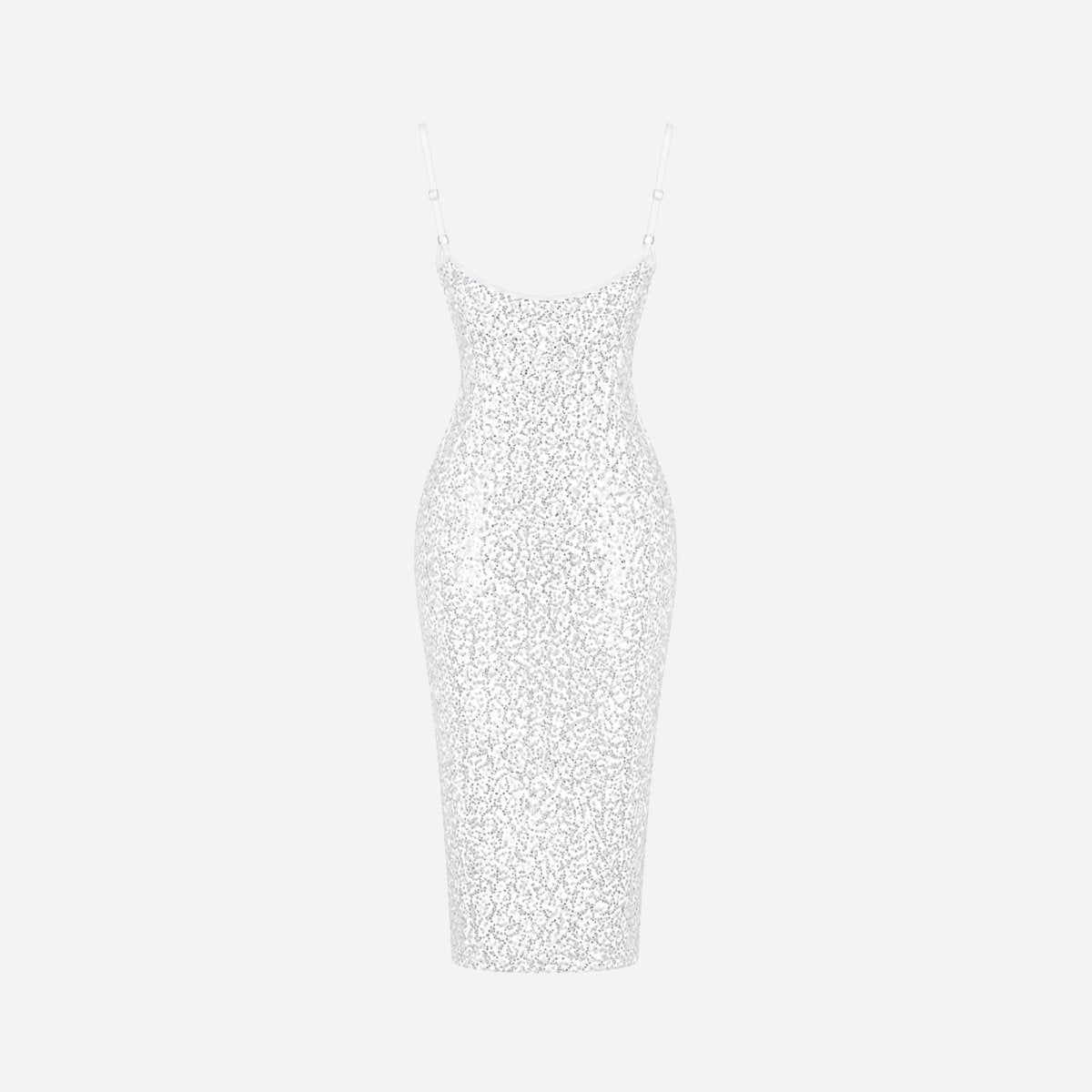 Damen-Midikleid mit Pailletten und Seitenschlitz-Midi Dress-Alpenkind