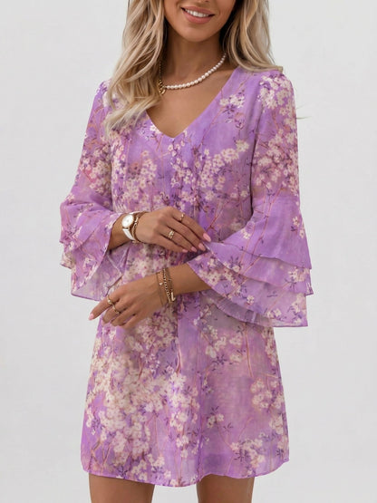Damen-Minikleid mit Marmor-Print-Mini Dress-Alpenkind