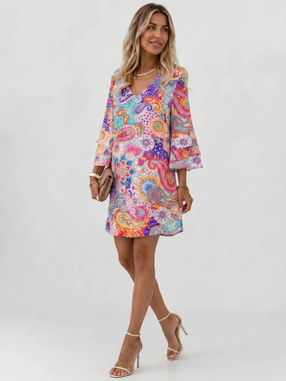 Damen-Minikleid mit Marmor-Print-Mini Dress-Alpenkind