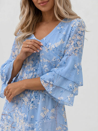 Damen-Minikleid mit Marmor-Print-Mini Dress-Alpenkind