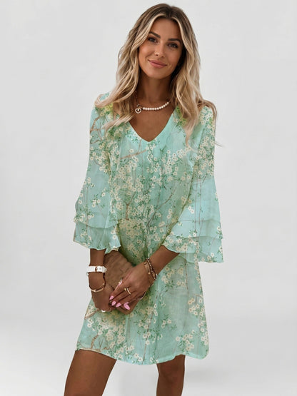 Damen-Minikleid mit Marmor-Print-Mini Dress-Alpenkind