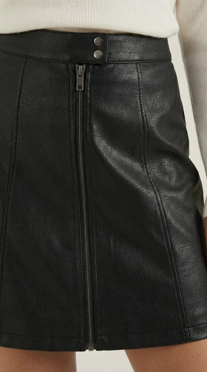 Damen-Minirock mit hohem Bund und Frontreißverschluss-Skirt for women-Alpenkind