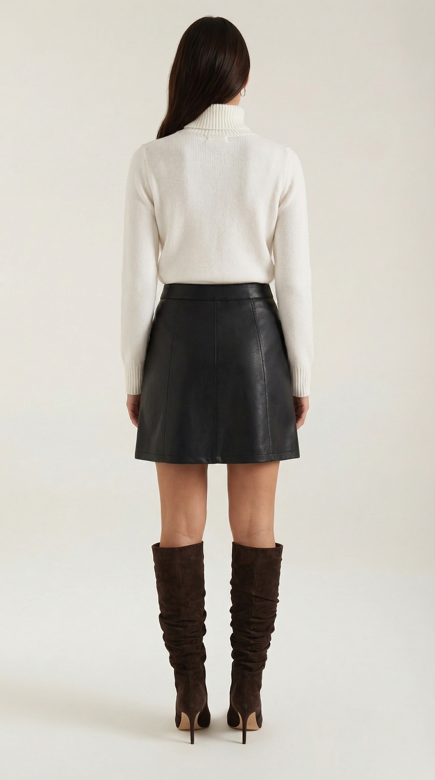Damen-Minirock mit hohem Bund und Frontreißverschluss-Skirt for women-Alpenkind