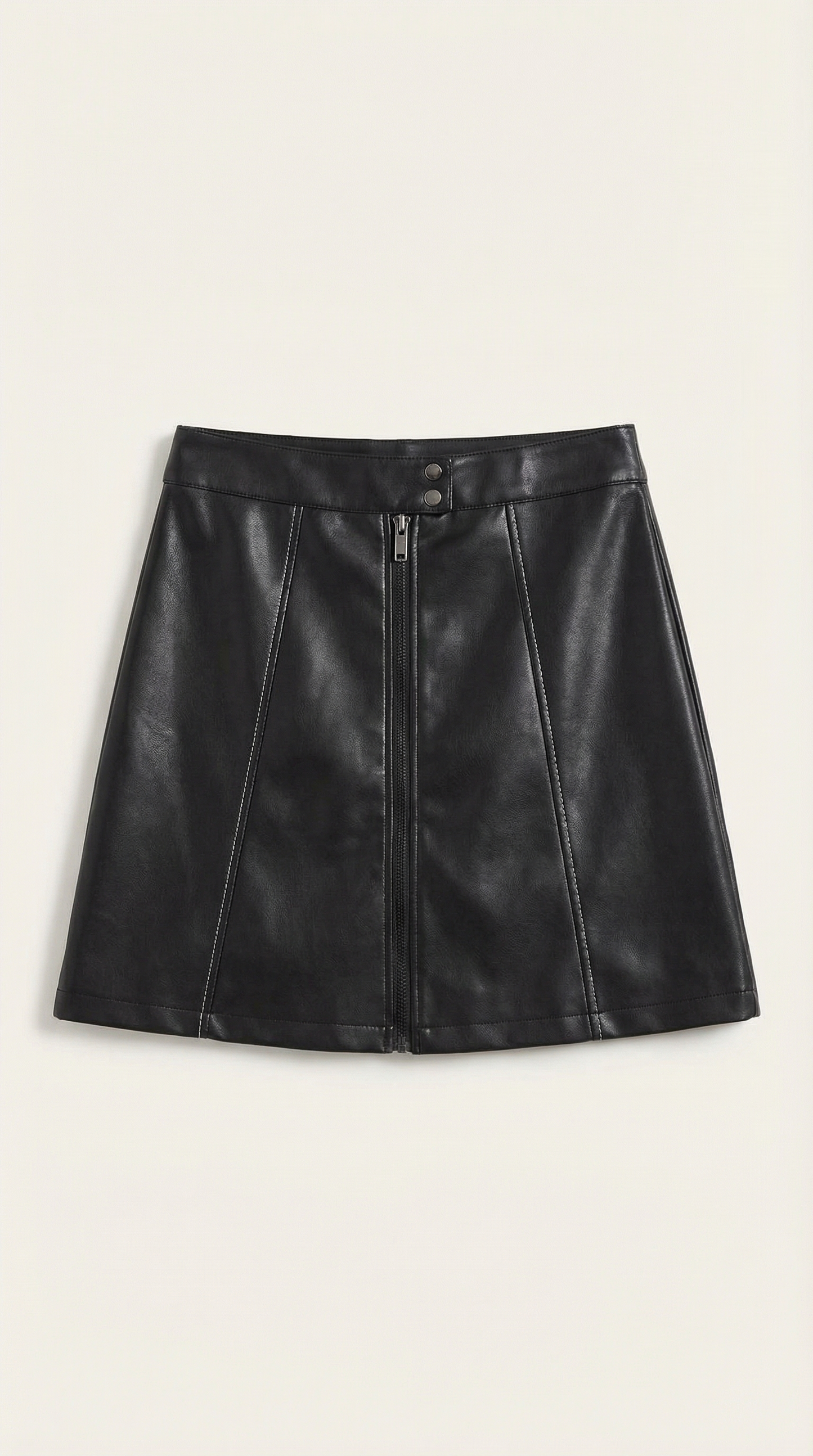 Damen-Minirock mit hohem Bund und Frontreißverschluss-Skirt for women-Alpenkind