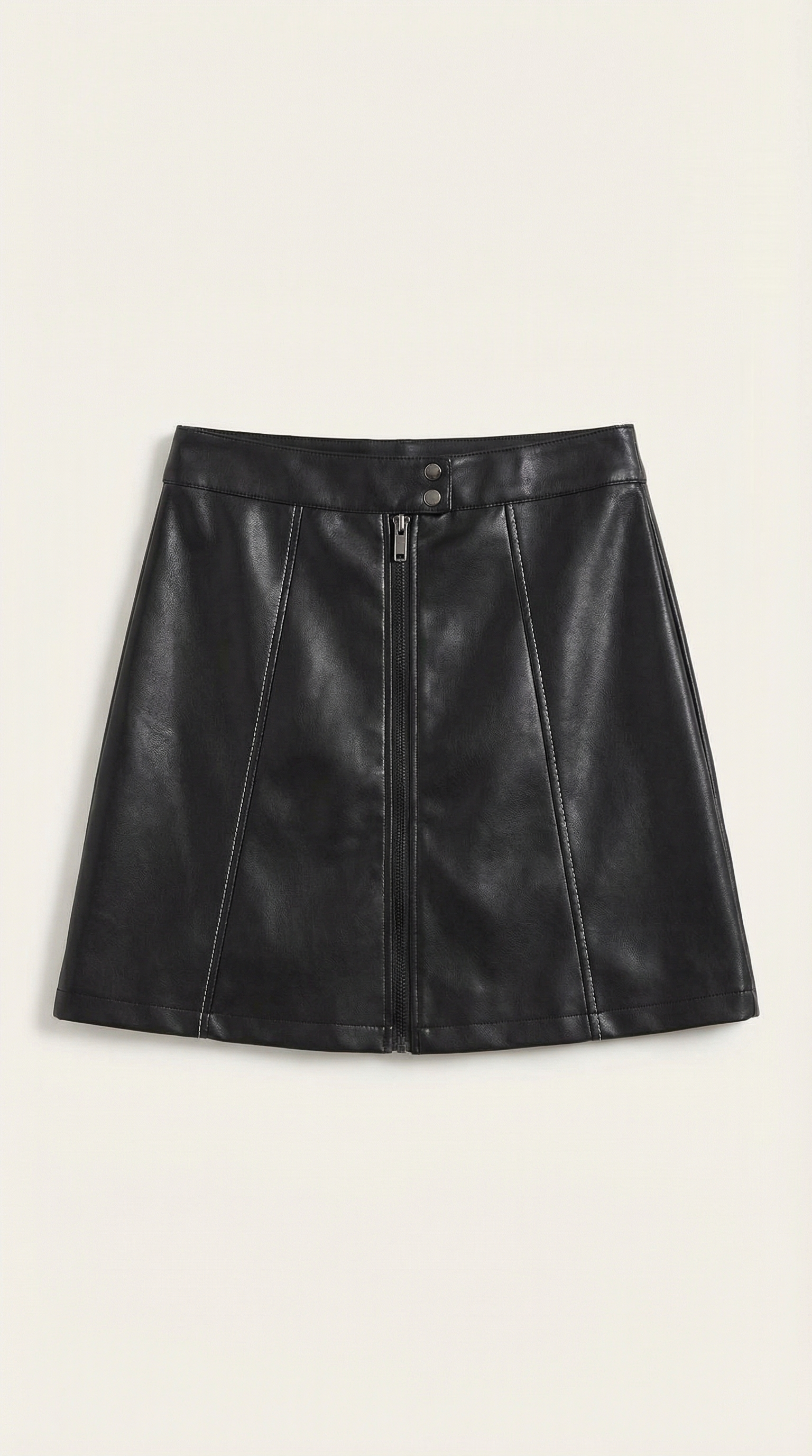 Damen-Minirock mit hohem Bund und Frontreißverschluss-Skirt for women-Alpenkind