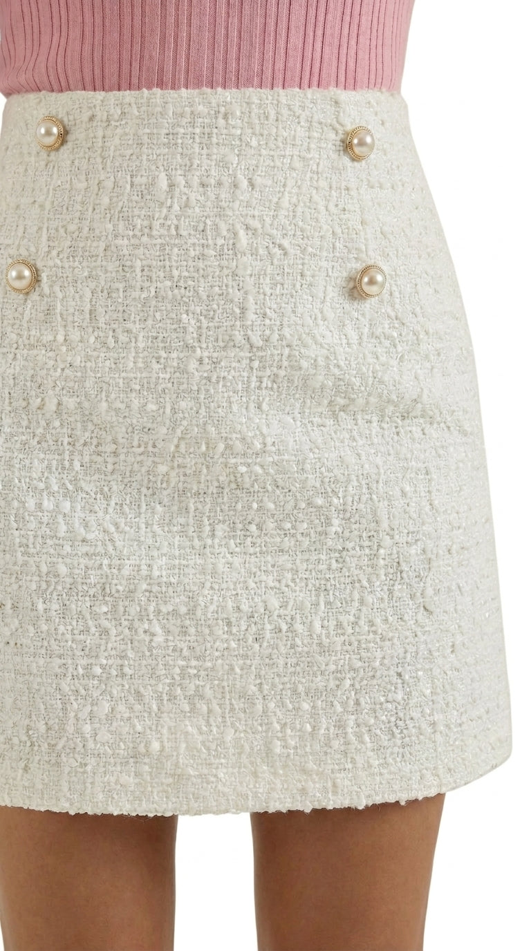 Damen-Minirock mit strukturierter Oberfläche und Zierknöpfen-Skirt for women-Alpenkind