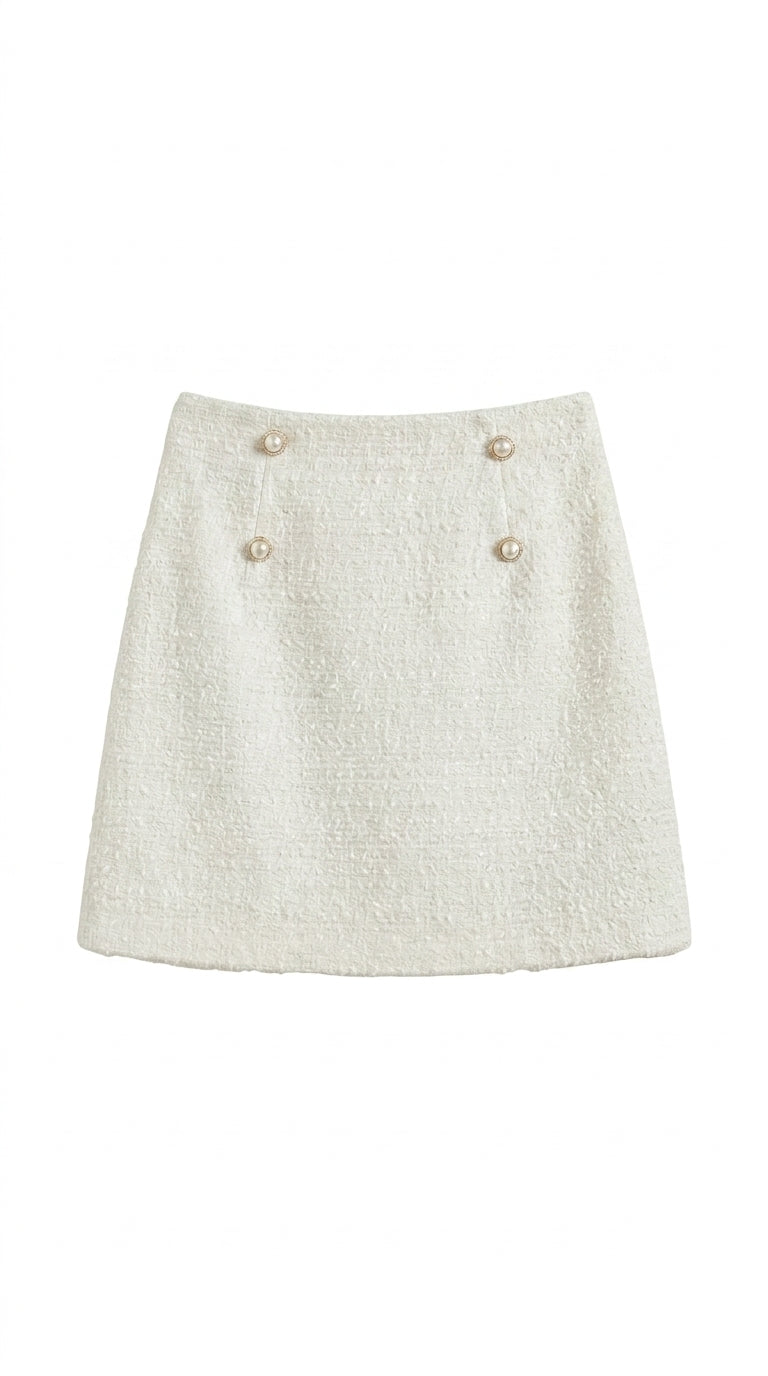 Damen-Minirock mit strukturierter Oberfläche und Zierknöpfen-Skirt for women-Alpenkind