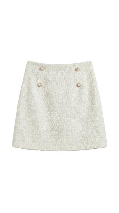 Damen-Minirock mit strukturierter Oberfläche und Zierknöpfen-Skirt for women-Alpenkind