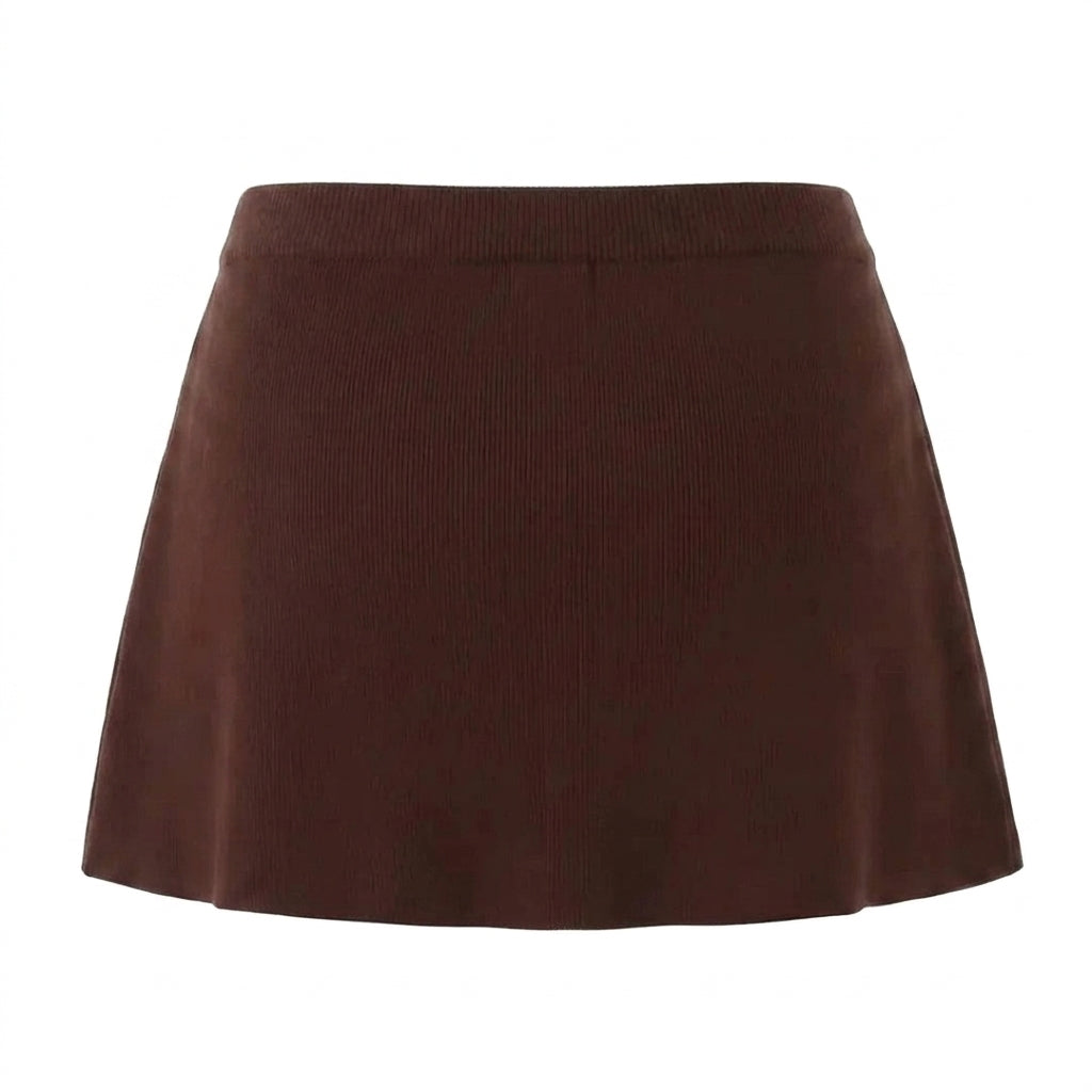 Damen-Minirock mit Wickeloptik, Plisseefalten und Schnallendetail-Skirt for women-Alpenkind
