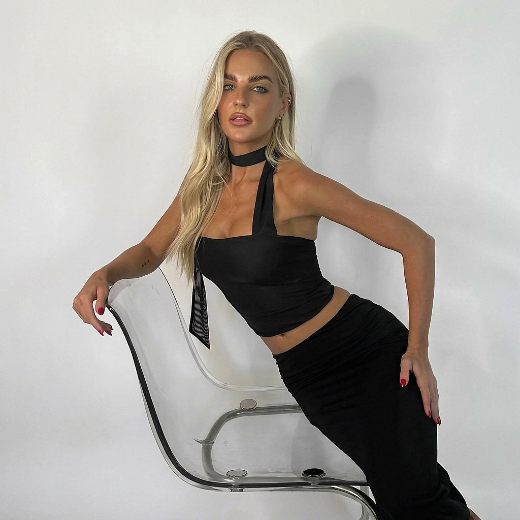 Damen-Oberteil mit asymmetrischem Halsband und One-Shoulder-Design-Tops for women-Alpenkind