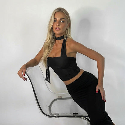 Damen-Oberteil mit asymmetrischem Halsband und One-Shoulder-Design-Tops for women-Alpenkind