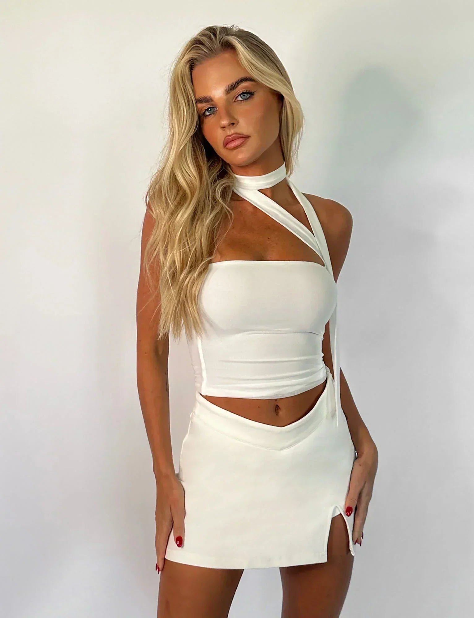 Damen-Oberteil mit asymmetrischem Halsband und One-Shoulder-Design-Tops for women-Alpenkind