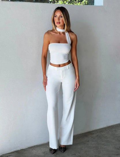 Damen-Oberteil mit asymmetrischem Halsband und One-Shoulder-Design-Tops for women-Alpenkind