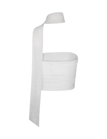 Damen-Oberteil mit asymmetrischem Halsband und One-Shoulder-Design-Tops for women-Alpenkind