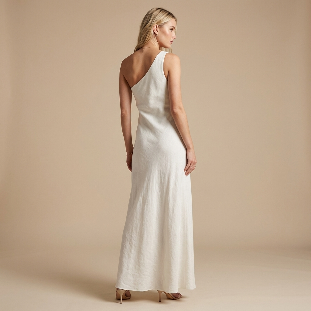Damen One-Shoulder Maxikleid-Maxi Dress-Alpenkind
