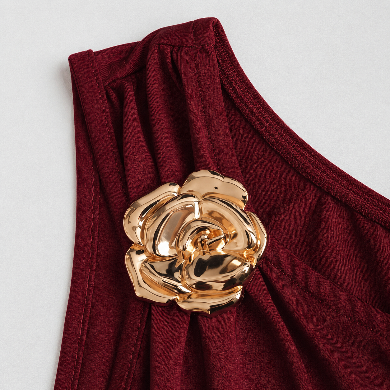 Damen One-Shoulder Minikleid mit Rüschen-Mini Dress-Alpenkind