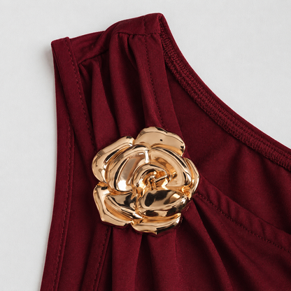 Damen One-Shoulder Minikleid mit Rüschen-Mini Dress-Alpenkind