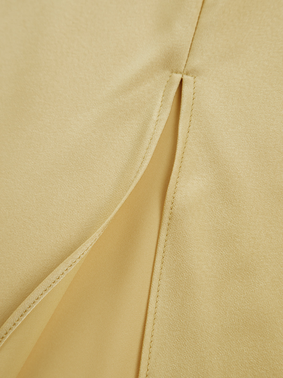 Damen One-Shoulder Satin-Maxikleid mit Schlitz-Maxi Dress-Alpenkind