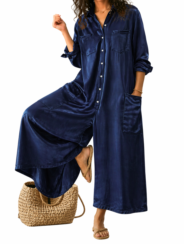 Damen Overall mit weitem Bein und Knopfleiste-Sets for women-Alpenkind